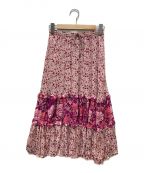 SPELL&THE GYPSYスペルアンドジプシーコレクティブ）の古着「ウィノナ ミディ スカート」｜ピンク