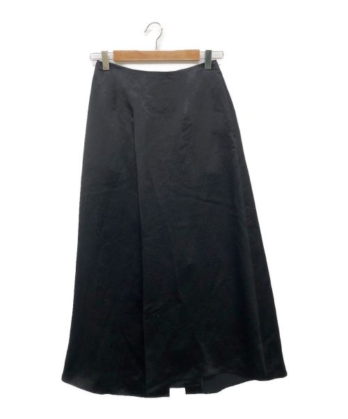 ENFOLD（エンフォルド）ENFOLD (エンフォルド) アセテートサテンスカート ブラック サイズ:36の古着・服飾アイテム