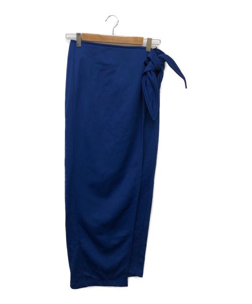 ISABEL MARANT ETOILE（イザベルマランエトワール）ISABEL MARANT ETOILE (イザベルマランエトワール) コットンナイロンジャージー ラップスカート ブルー サイズ:36の古着・服飾アイテム