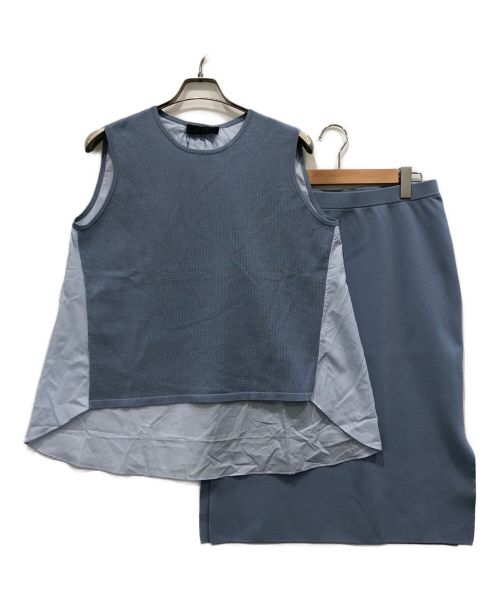 自由区（ジユウク）自由区 (ジユウク) pullover&skirt ブルー サイズ:44 未使用品の古着・服飾アイテム
