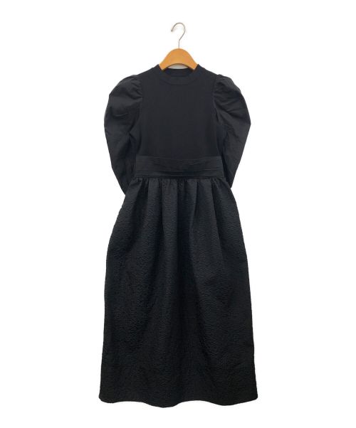 ELENDEEK（エレンディーク）ELENDEEK (エレンディーク) タックベルトF&Fワンピース ブラック サイズ:01の古着・服飾アイテム