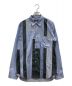 COMME des GARCONS HOMME DEUX（コムデギャルソン オム ドゥ）の古着「パッチワークシャツ　ストライプ　クレイジーパターン　DB-B052」｜ライトブルー
