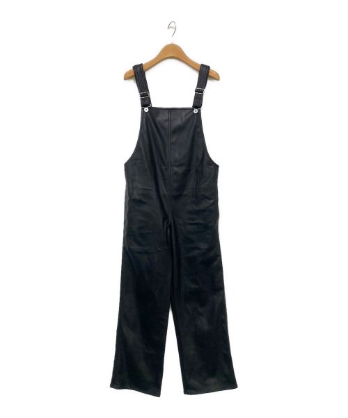 CINOH（チノ）CINOH (チノ) フェイクレザー オールインワン ブラック サイズ:36の古着・服飾アイテム