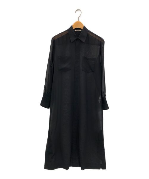 AURALEE（オーラリー）AURALEE (オーラリー) シアーシャツワンピース ブラック サイズ:1の古着・服飾アイテム