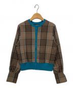 Ameri VINTAGEアメリヴィンテージ）の古着「CHEERFUL CHECK TOP」｜ブラウン