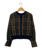 Ameri VINTAGEアメリヴィンテージ）の古着「CHEERFUL CHECK TOP」｜カーキ