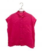 GALERIE VIEギャルリーヴィー）の古着「インドコットンフレンチスリーブシャツ」｜ピンク