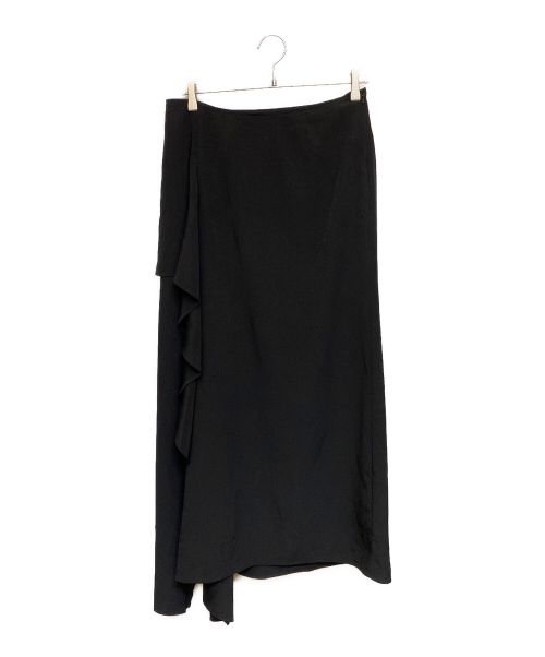 yohji yamamoto+noir（ヨウジヤマモトプリュスノアール）yohji yamamoto+noir (ヨウジヤマモトプリュスノアール) 20AW アシンメトリースカート ブラック サイズ:2の古着・服飾アイテム