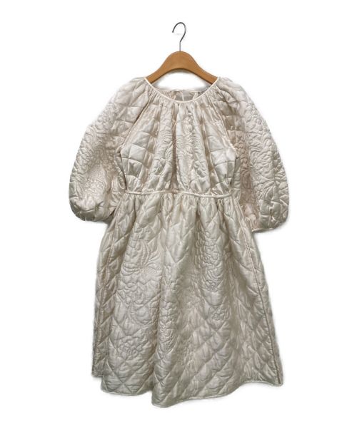 CECILIE BAHNSEN（セシリーバンセン）CECILIE BAHNSEN (セシリーバンセン) キルティングドレス ホワイト サイズ:UK8/US4の古着・服飾アイテム