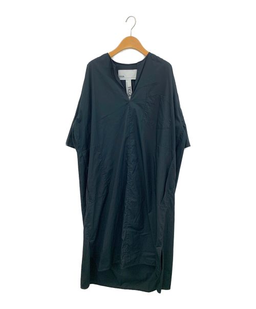 ticca（ティッカ）ticca (ティッカ) コットンキーネック 半袖 ワンピース ブラック サイズ:Fの古着・服飾アイテム