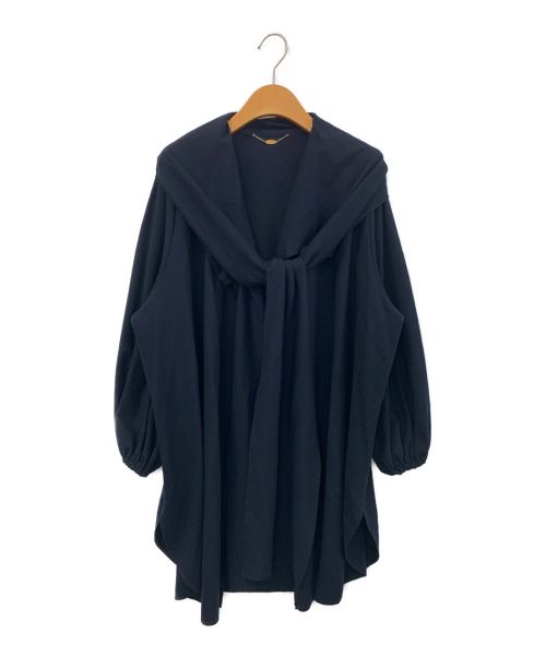 Lisiere（リジェール）Lisiere (リジェール) Wool Jersey 3Way Blouse ネイビー サイズ:-の古着・服飾アイテム