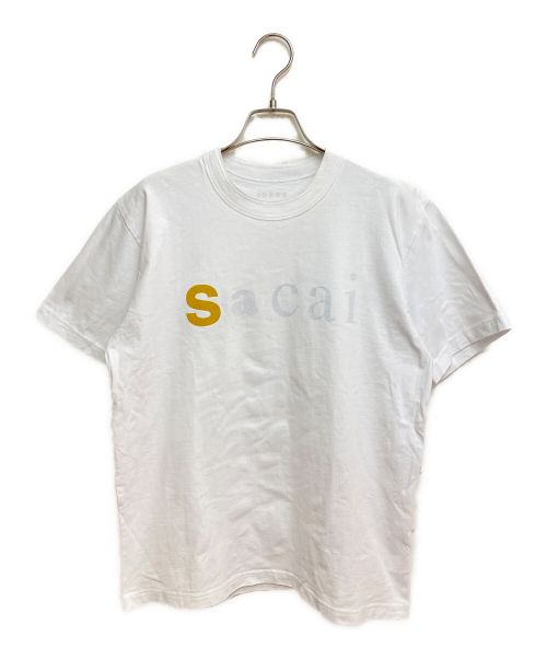 sacai（サカイ）sacai (サカイ) 22SS 反転ロゴプリントTシャツ ホワイト サイズ:2の古着・服飾アイテム