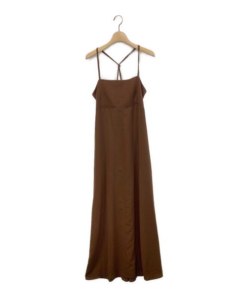 MIESROHE（ミースロエ）MIESROHE (ミースロエ) washableナローキャミソールワンピース ブラウン サイズ:Fの古着・服飾アイテム