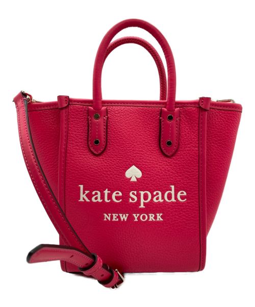 Kate Spade（ケイトスペード）Kate Spade (ケイトスペード) エラミニトートバッグ　K7295　ロゴ　レザー ピンクの古着・服飾アイテム