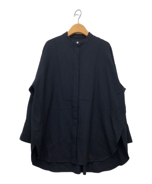 SACRA（サクラ）SACRA (サクラ) ウール混タキシードシャツ ブラック サイズ:38の古着・服飾アイテム