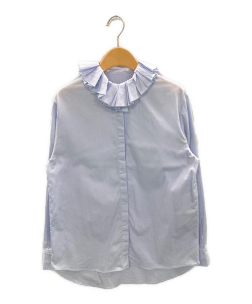 Whim Gazette（ウィムガゼット）Whim Gazette (ウィムガゼット) フリルカラーシャツ ライトブルー サイズ:Fの古着・服飾アイテム
