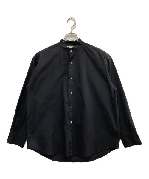 MARKAWARE（マーカウェア）MARKAWARE (マーカウェア) SOKTAS HEAVY POPLIN COMFORT FIT BAND COLLAR SHIRT/A23A-05SH02C ブラック サイズ:1の古着・服飾アイテム