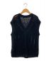 mame kurogouchi (マメクロゴウチ) Curtain Lace Pattern Knitted V Neck Vest ブラック サイズ:3：17800円