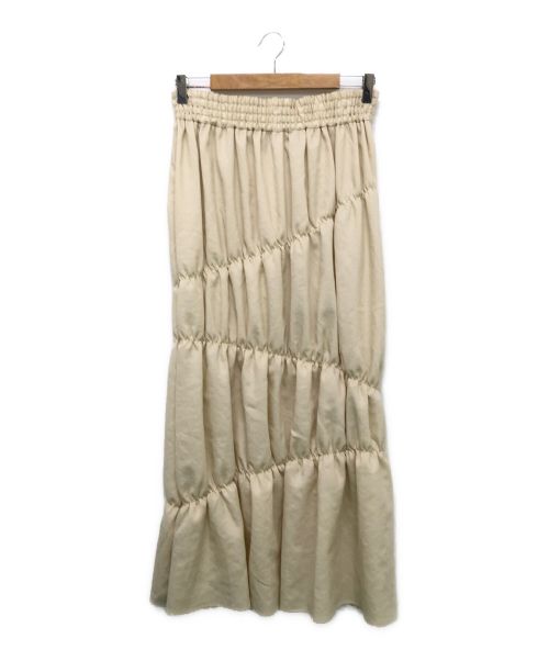 Uhr（ウーア）Uhr (ウーア) ギャザースカート アイボリー サイズ:36の古着・服飾アイテム