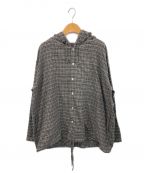 SEAシー）の古着「CHECK 90'S FLANNEL HOODIE」｜グレー