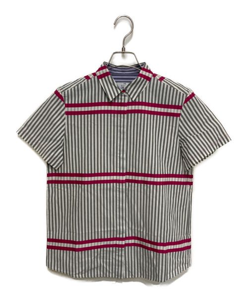 PS Paul Smith（ＰＳポールスミス）PS Paul Smith (ＰＳポールスミス) ストライプS/Sシャツ グレー サイズ:SIZE38の古着・服飾アイテム