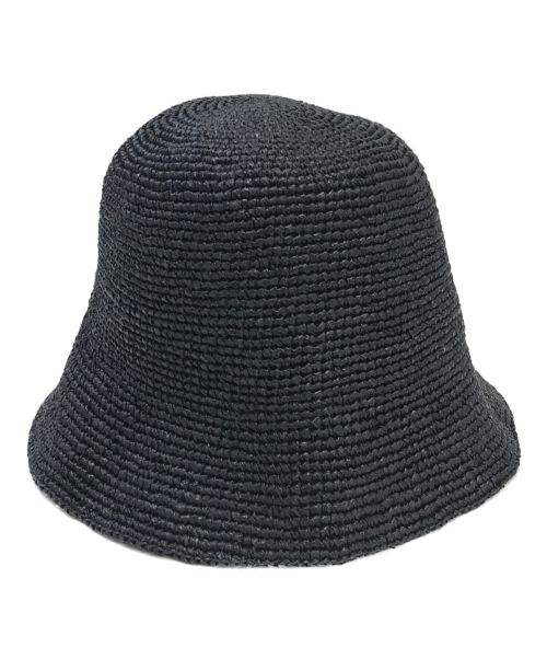 Ameri（アメリ）Ameri (アメリ) MEDI RAFFIA LADY HAT ブラック サイズ:57cm(FREE) 未使用品の古着・服飾アイテム