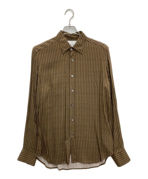 Bagutta（バグッタ）Bagutta (バグッタ) 総柄シャツ ブラウン サイズ:Mの古着・服飾アイテム