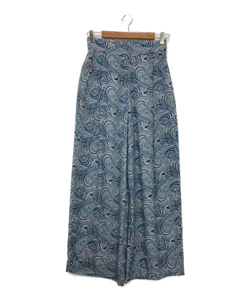SOEJU（ソージュ）SOEJU (ソージュ) ペイズリー柄サイドタックワイドパンツ ブルー サイズ:Mの古着・服飾アイテム
