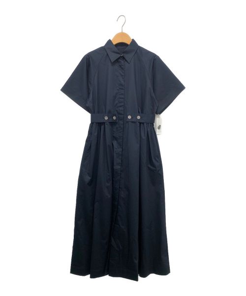 CASA FLINE（カーサフライン）CASA FLINE (カーサフライン) ステンカラーハーフスリーブシャツドレス ネイビー サイズ:Fの古着・服飾アイテム