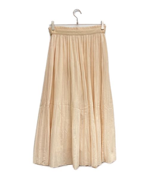 BALLSEY（ボールジィ）BALLSEY (ボールジィ) ハイブリッドミニスラブプリーツロングスカート ライトベージュ サイズ:36の古着・服飾アイテム