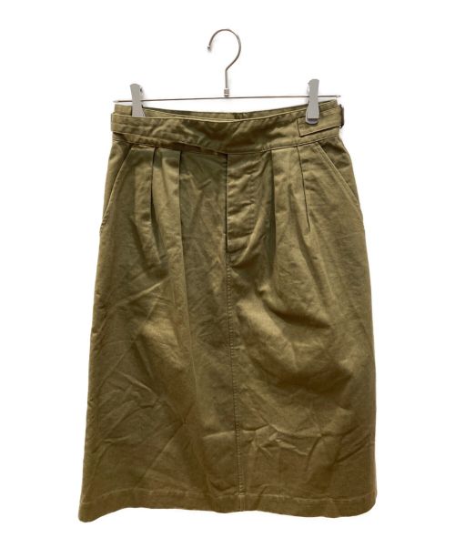 MHL（エムエイチエル）MHL (エムエイチエル) 綿麻スカート オリーブ サイズ:Sの古着・服飾アイテム