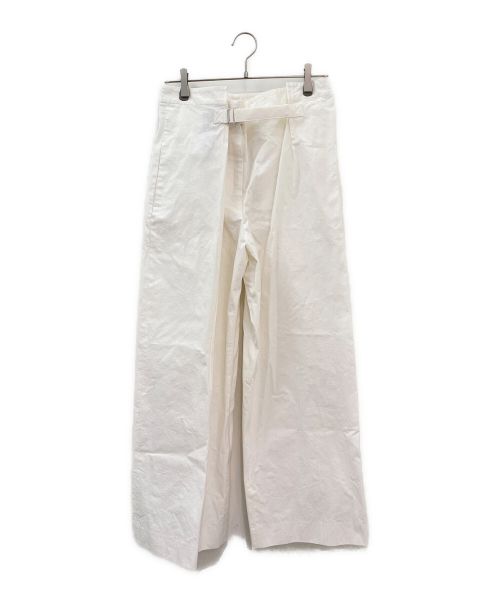 JIL SANDER（ジルサンダー）JIL SANDER (ジルサンダー) ワイドパンツ ホワイト サイズ:36の古着・服飾アイテム