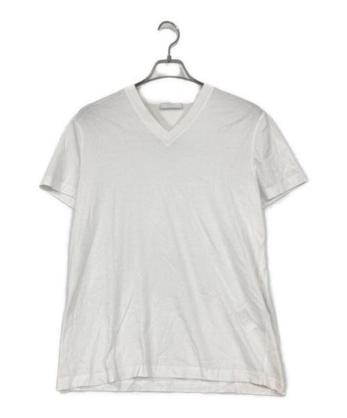 PRADA（プラダ）PRADA (プラダ) VネックTシャツ ホワイト サイズ:Mの古着・服飾アイテム