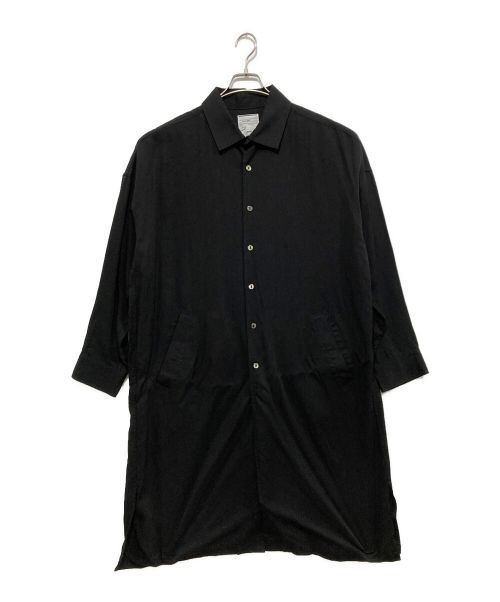 SHAREEF（シャリーフ）SHAREEF (シャリーフ) STUDIOUS (ステュディオス) ロングシャツコート ブラック サイズ:1の古着・服飾アイテム