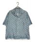 DIOR HOMME（ディオール オム）の古着「オブリーク ピクセル シルクツイル ハワイアンシャツ」｜ブルー×ホワイト