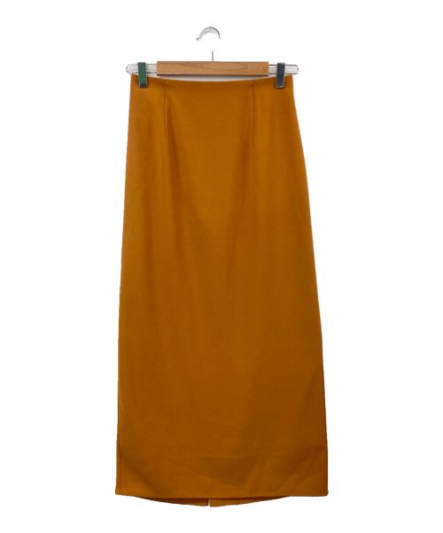 anuans（アニュアンス）anuans (アニュアンス) バックサテンタイトスカート ブラウン サイズ:Mの古着・服飾アイテム