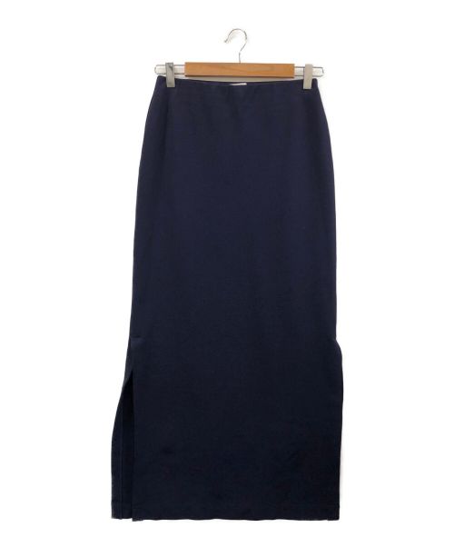 Ujoh（ウジョー）Ujoh (ウジョー) サイドスリットロングスカート ネイビー サイズ:2の古着・服飾アイテム