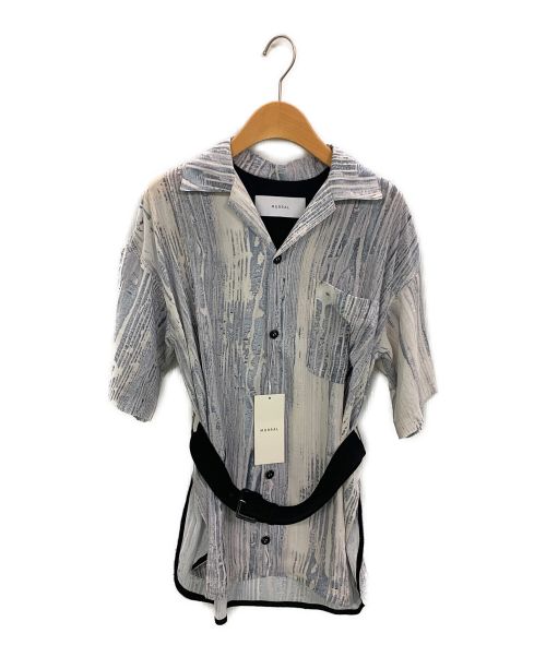 MURRAL（ミューラル）MURRAL (ミューラル) Baum shirt with waist belt グレー サイズ:Fの古着・服飾アイテム