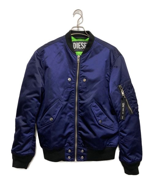 DIESEL（ディーゼル）DIESEL (ディーゼル) レースアップフライトジャケット ネイビー サイズ:Mの古着・服飾アイテム