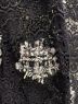 中古・古着 CHANEL (シャネル) Camellia Lace Jacket ブラック×ホワイト サイズ:34：170000円