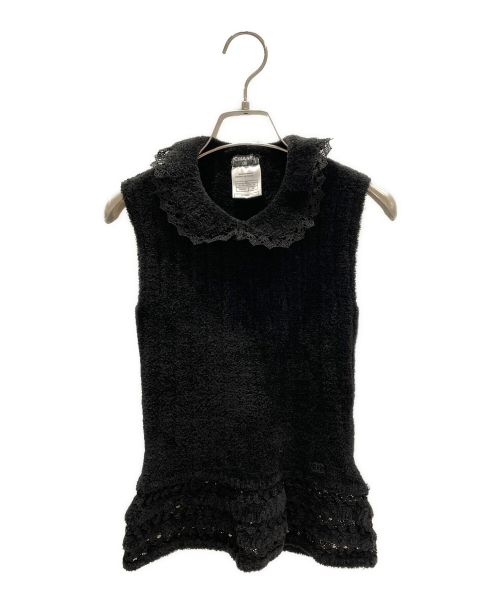 CHANEL（シャネル）CHANEL (シャネル) Sleeveless Knit ブラック サイズ:38の古着・服飾アイテム