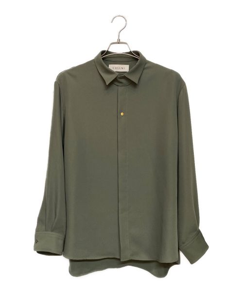 CULLNI（クルニ）CULLNI (クルニ) ストラップカラーワイドシャツ グリーン サイズ:1の古着・服飾アイテム