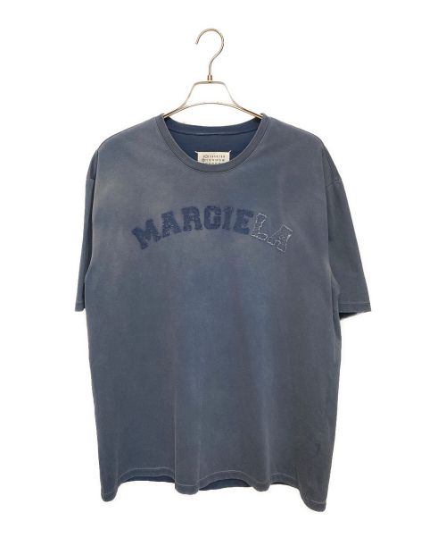 Maison Margiela（メゾンマルジェラ）Maison Margiela (メゾン マルジェラ) 23SS オーバーサイズ オーバーダイ ロゴTシャツ ネイビー サイズ:XSの古着・服飾アイテム