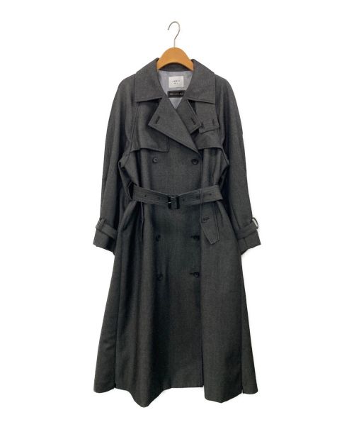 Ameri（アメリ）AMERI (アメリ) SUPERIOR FLARE TRENCH COAT グレー サイズ:Sの古着・服飾アイテム