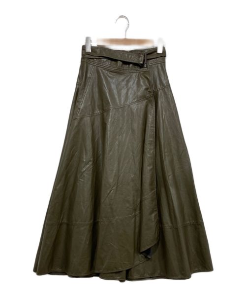 MAISON SPECIAL（メゾンスペシャル）MAISON SPECIAL (メゾンスペシャル) ヴィーガンレザーアシンメトリースカート カーキ サイズ:FREEの古着・服飾アイテム