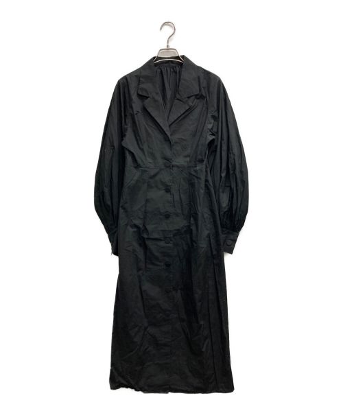 FRAY ID（フレイ アイディー）FRAY ID (フレイ アイディー) ボリュームスリーブシャツワンピース ブラック サイズ:Mの古着・服飾アイテム