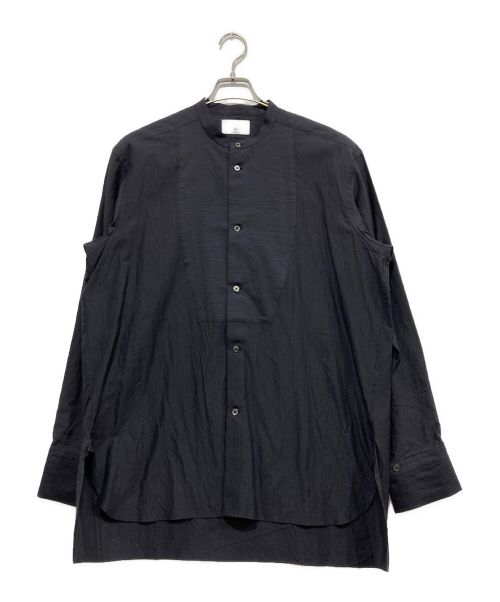 URU（ウル）URU (ウル) バンドカラーシャツ ネイビー サイズ:2の古着・服飾アイテム