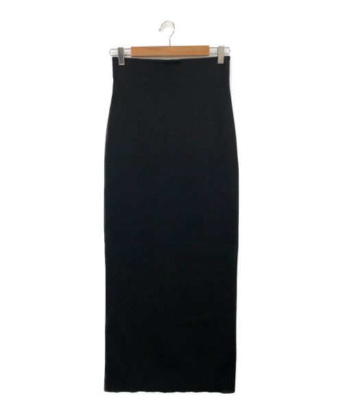 e BIOTOP Lingerie（ヨー ビオトープ ランジェリー）e BIOTOP Lingerie (ヨー ビオトープ ランジェリー) Knit tight long skirt ブラック サイズ:1の古着・服飾アイテム