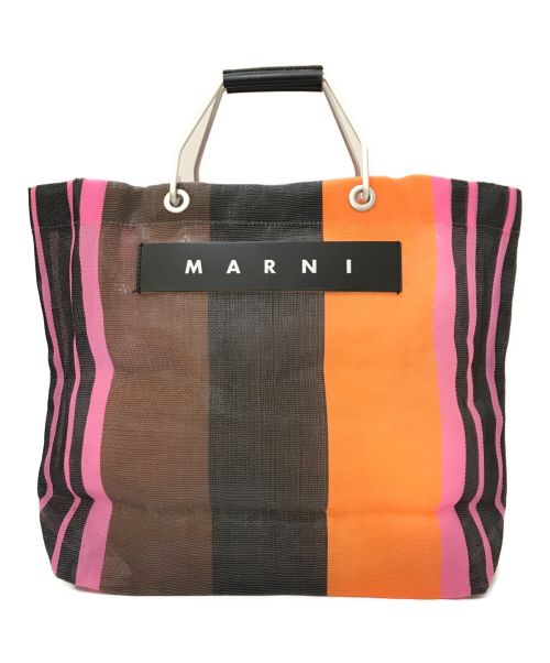 MARNI（マルニ）MARNI (マルニ) フラワーカフェ ストライプトートバッグ マルチカラーの古着・服飾アイテム