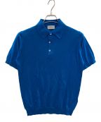 JOHN SMEDLEYジョンスメドレー）の古着「ニットポロシャツ」｜ブルー